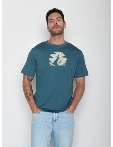 T-Shirt Bike NATURE CLOUDS RIDE tidal blue