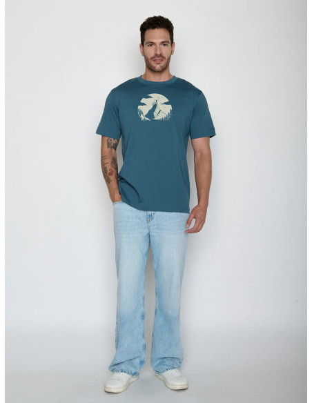 T-Shirt NATURE CLOUDS RIDE tidal bleu