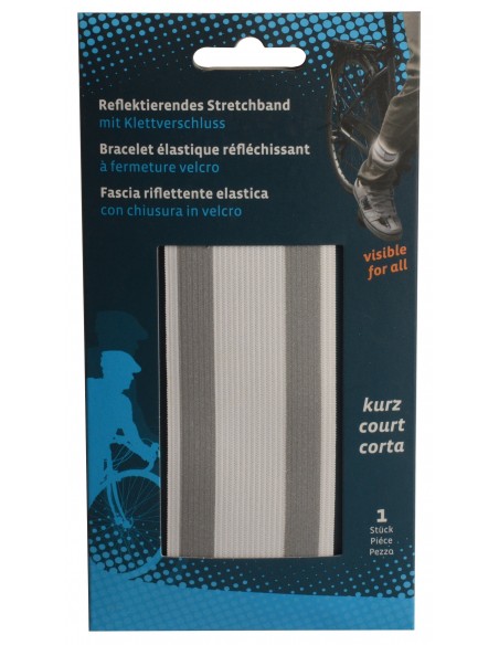 Reflektor-Stretchband kurz 3M Scotchlite weiss